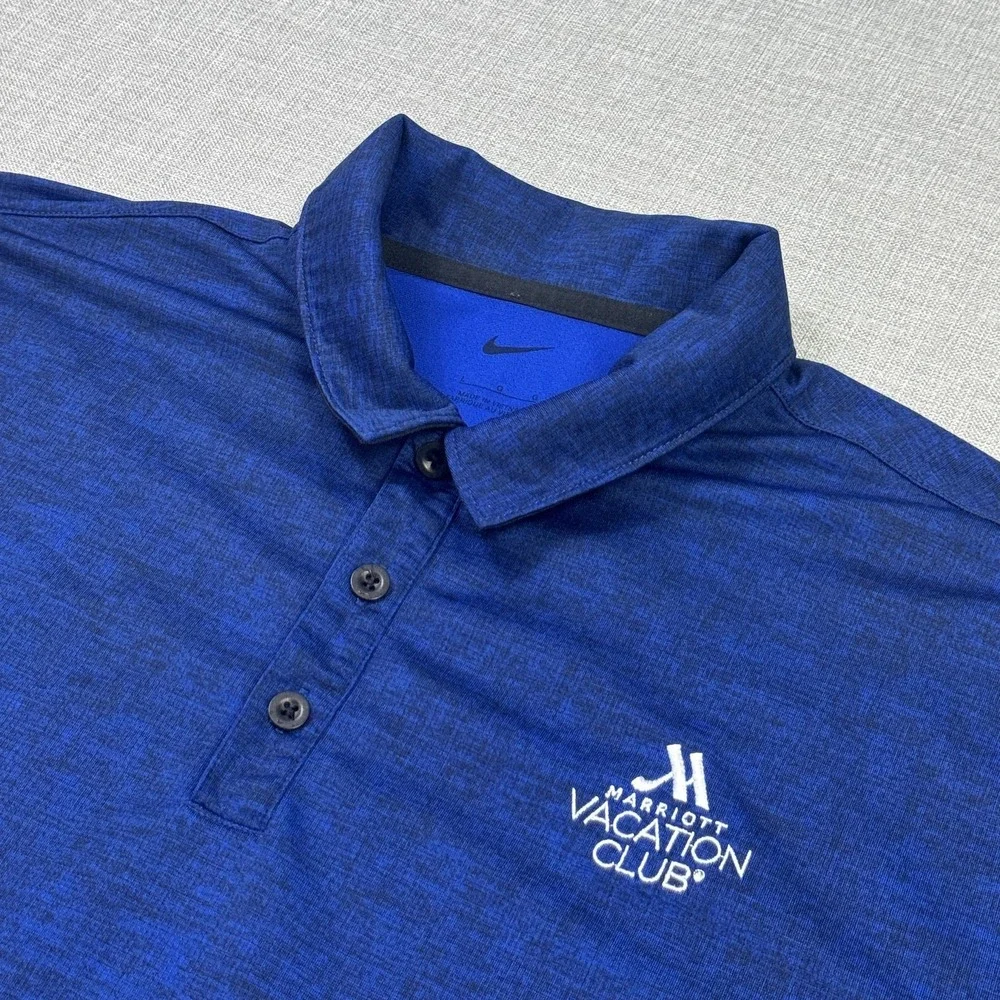 Nike Marriott Vacation Club Golf Polo Shirt Mens Large Blue Short Sleeve